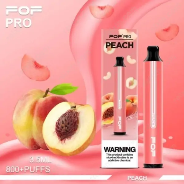 fof pro disposable pod peach