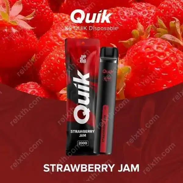 ks quik 2000 puffs strawberry jam