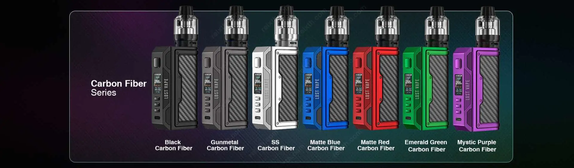 lost vape thelema quest 200w kit carbon 1