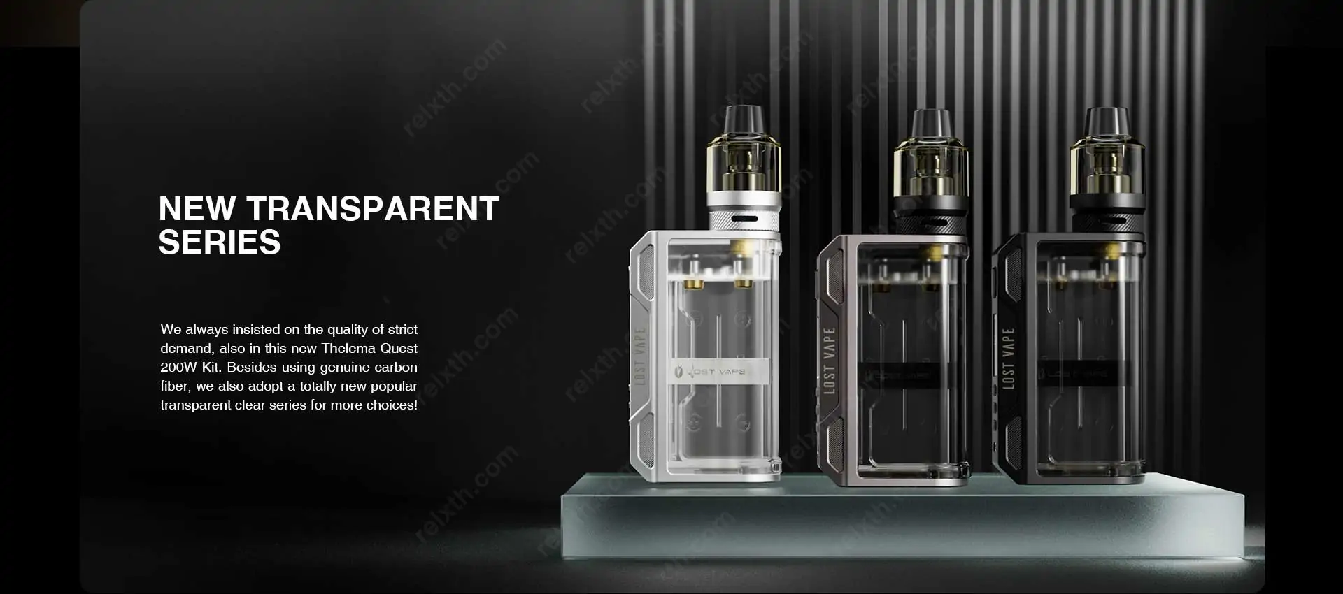 lost vape thelema quest 200w kit clear 4