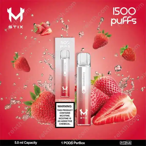 m stix 1500 puffs strawberry
