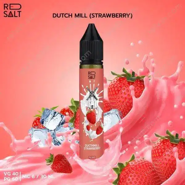 red salt freebase 30ml dutch mill strawberry