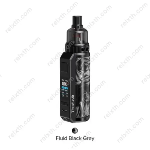 smok thallo s pod kit fluid black grey
