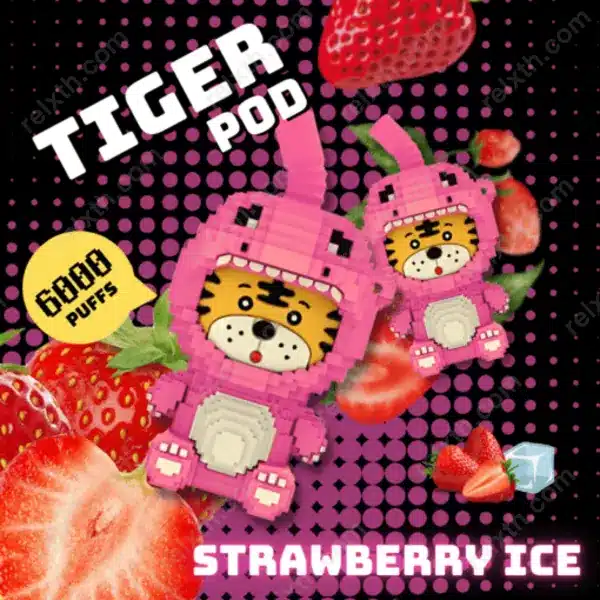 tiger disposable pod 6000puffs strawberry oce