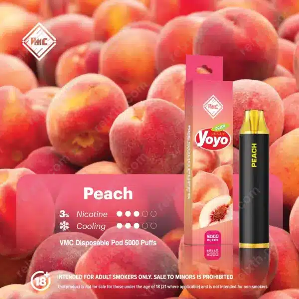 vmc disposable 5000 puffs peach