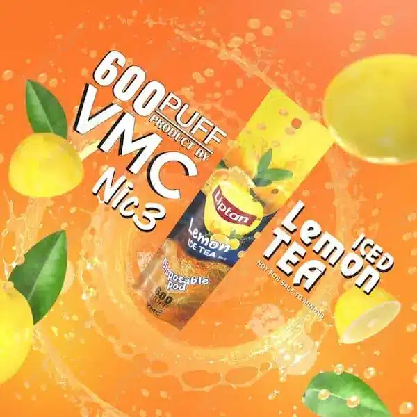vmc disposable pod 600 puffs lemon ice tea