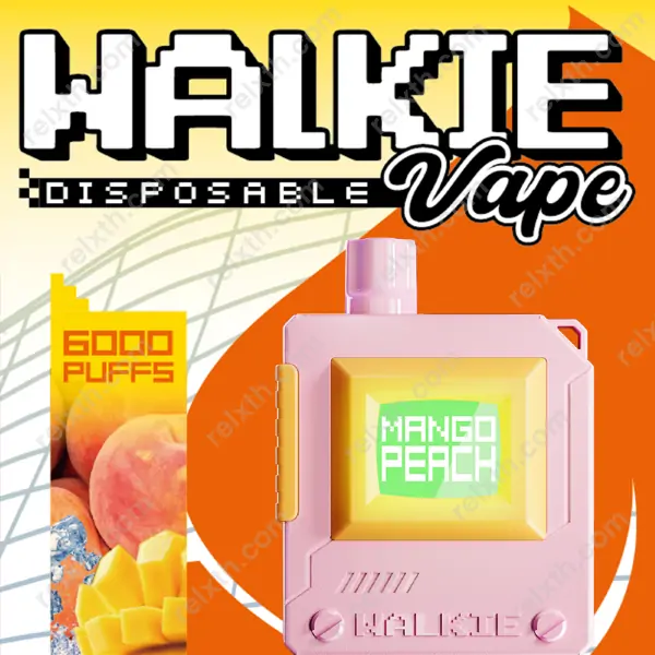 walkie vape 6000 puffs disposable mango peach