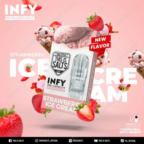 หัวน้ำยา infy by this is salts strawberry ice cream