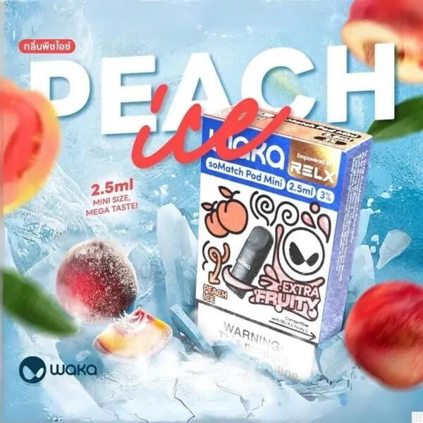 relx waka 2.5 ml peach ice